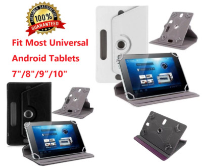 Folio Leather Case stand Cover Fits Universal Android Tablet PC 7'' 8'' 9'' 10'' 