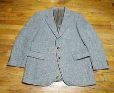 Vintage Levi Strauss Tailored Classics Tweed 100 Wool Herringbone Blazer 42R