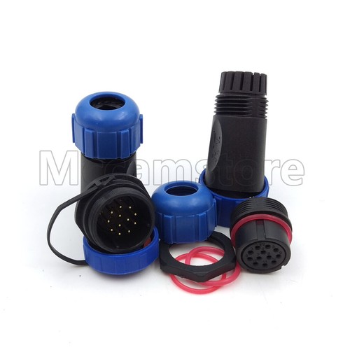 SP21 5A 12 Pin Waterproof Aviation Cable Connector IP67,Docking Cable Connector - Picture 3 of 7