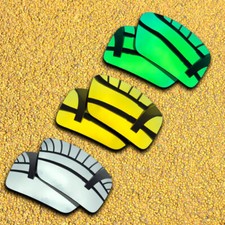 3 Pairs Lenses Replacement for-Costa Del Mar Reefton Polarized-Silver Green Gold