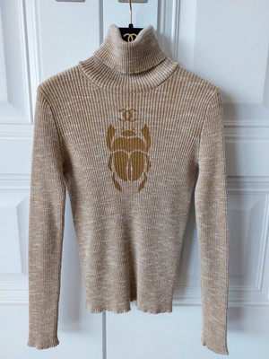 CHANEL 2019 19A EGYPT Beige Gold Knit 
