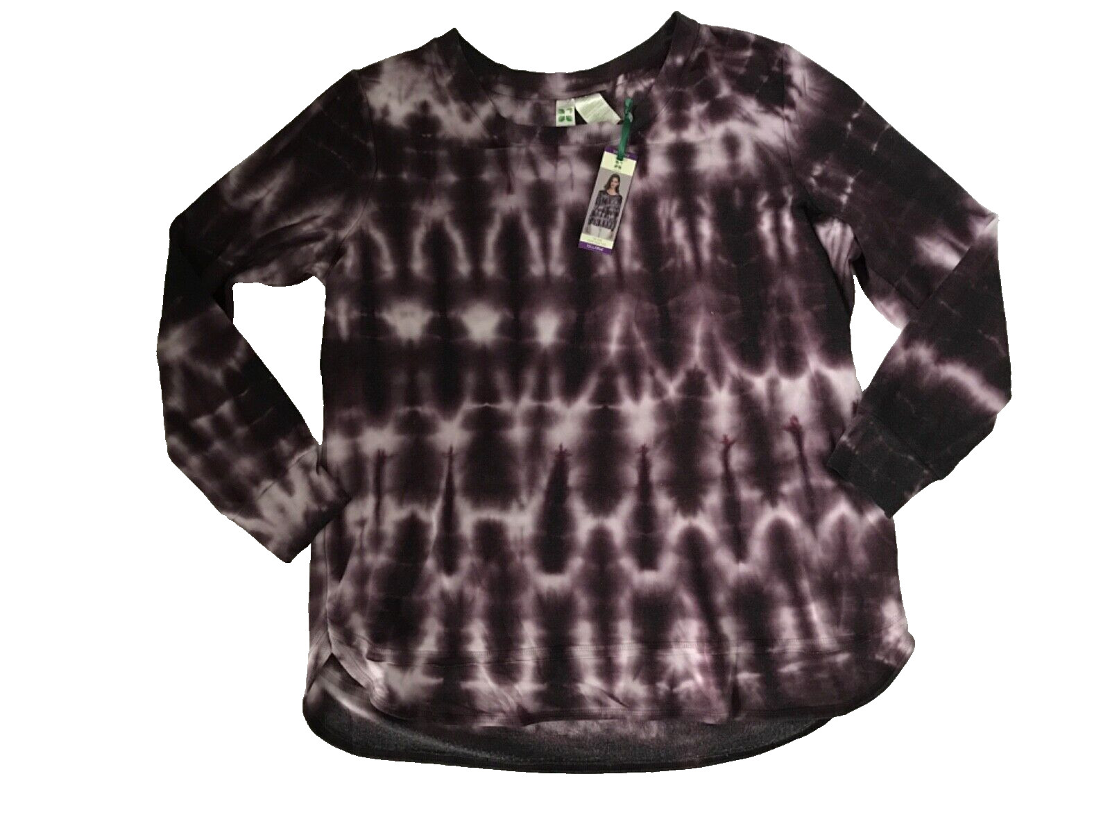 Plum Mineral Washed Crew Neck Oversized Sweatshirt Womens Si