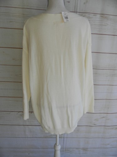 NWT SONG N SPIRIT IVORY BOATNECK SWEATER W/RED FURRY HEART VALENTINES DAY XL - Picture 4 of 5
