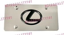 3D Lexus F Sport Front Vanity Stainless MIRROR License Plate Frame Holder