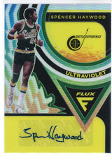 Spencer Haywood Autographed 2020-21 Panini Flux Ultraviolet Prizm Card #UV-SHW