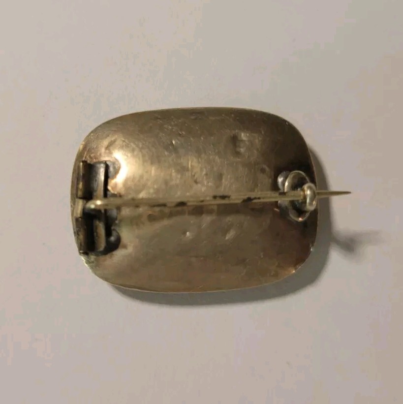 Antique 1800s Glass Center Hair Brooch Mourning Jewelry Pin eBay