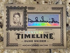 2005 Playoff Prime Cuts Century Timeline DUKE SNIDER Dodgers Auto 5/5
