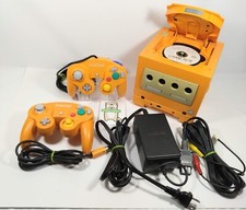 GameCube DOL-001 Orange Console w/Gameboy player Tested Language Japanese 0110G