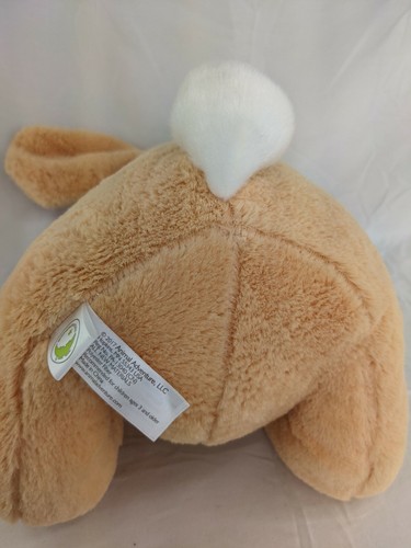 Animal Adventure Tan Rabbit Plush 13 Inch Bunny Flower 2017 Stuffed Animal Toy - Picture 6 of 7
