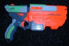 NERF Vortex Vigilon Disc Gun Hasbro 2010 Tested Working