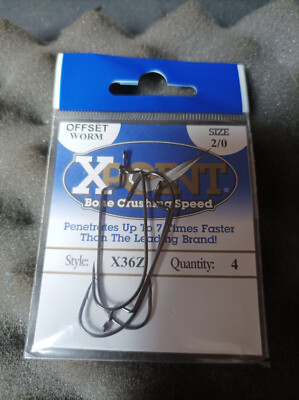 Daiichi ''X-Point''  x36z Worm Offset Haken # 2/0