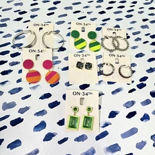 New Earring Earrings Lot 7pc RV-$136 Gift Gifts Valentines