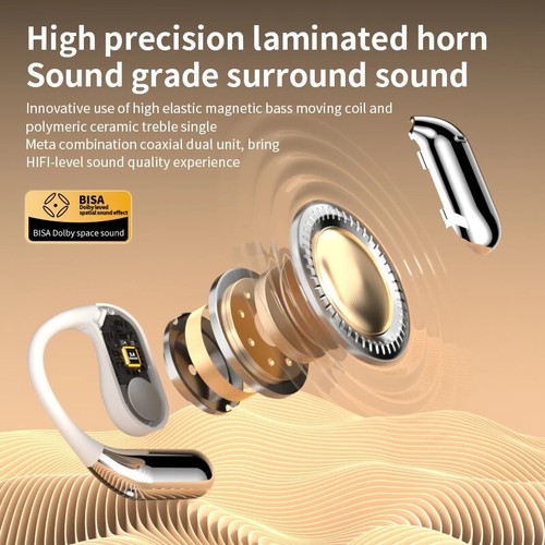Translation Earbuds Wireless Bluetooth 5.4 Smart Earphones 140+ Languages AI OWS - Picture 11 of 14