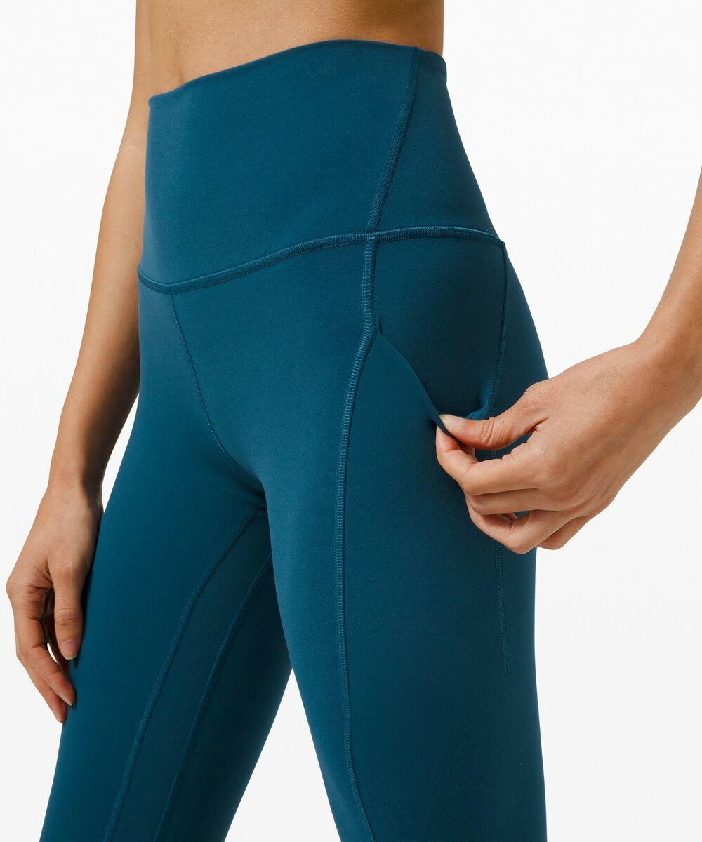 NEW Women Lululemon Align Pant with Pockets 25 Blue Borealis Size 2