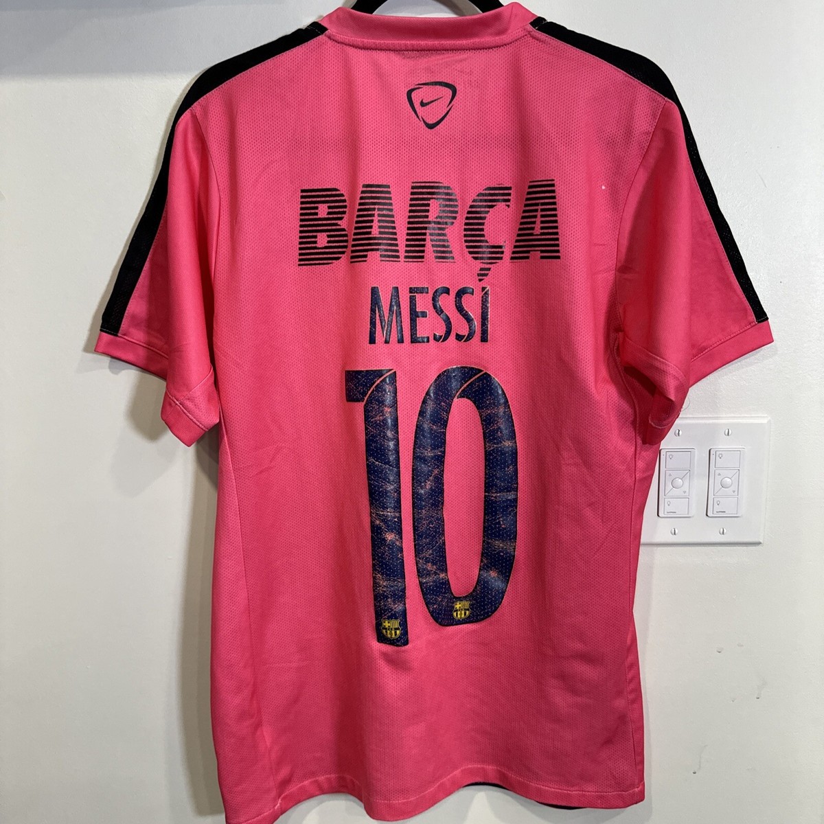 Nike Drifit FCB Men's Barcelona Messi #10 Jersey Shirt Size
