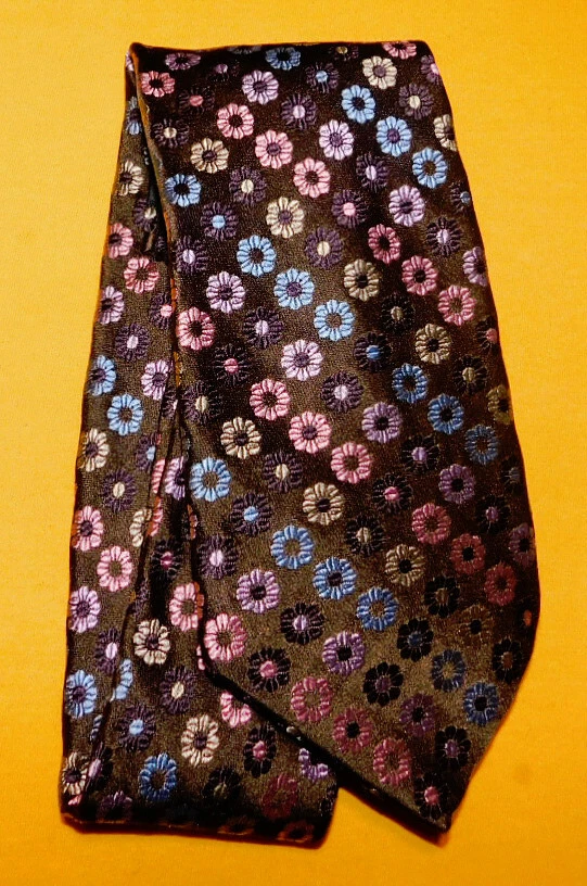 CORBATA FLORAL PIATTELLI HECHA EN EE. UU. MARRÓN/NARANJA/AZUL - CORBATAS - CORBATAS DE DISEÑADOR. Foto 2 de 3