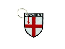 Keychain keyring embroidered embroidery patch flag shield london uk r2