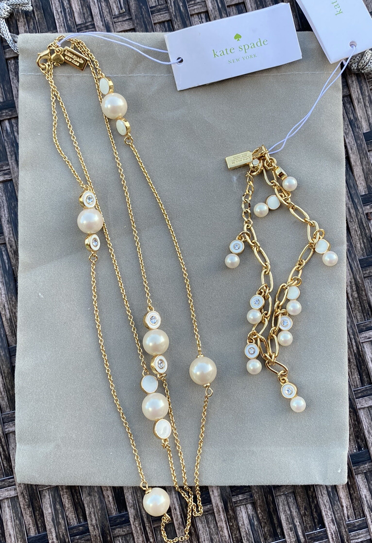 100% Authentic Kate Spade NY “pearly delight Necklace Bracelet
