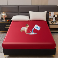 Satin-Silk Sheets Bed Deep Pocket Twin Full Queen King Bed Mattress Cover Soft