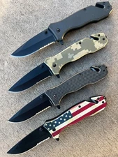(WHOLESALE LOT x 12) ElitEdge Tactical Military Spring Assisted Pocket Knife-A89
