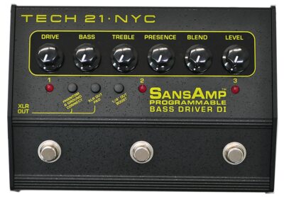 Tech 21 Sansamp Bass Driver DI Programmable Bass Guitar Pedal 3-ch
