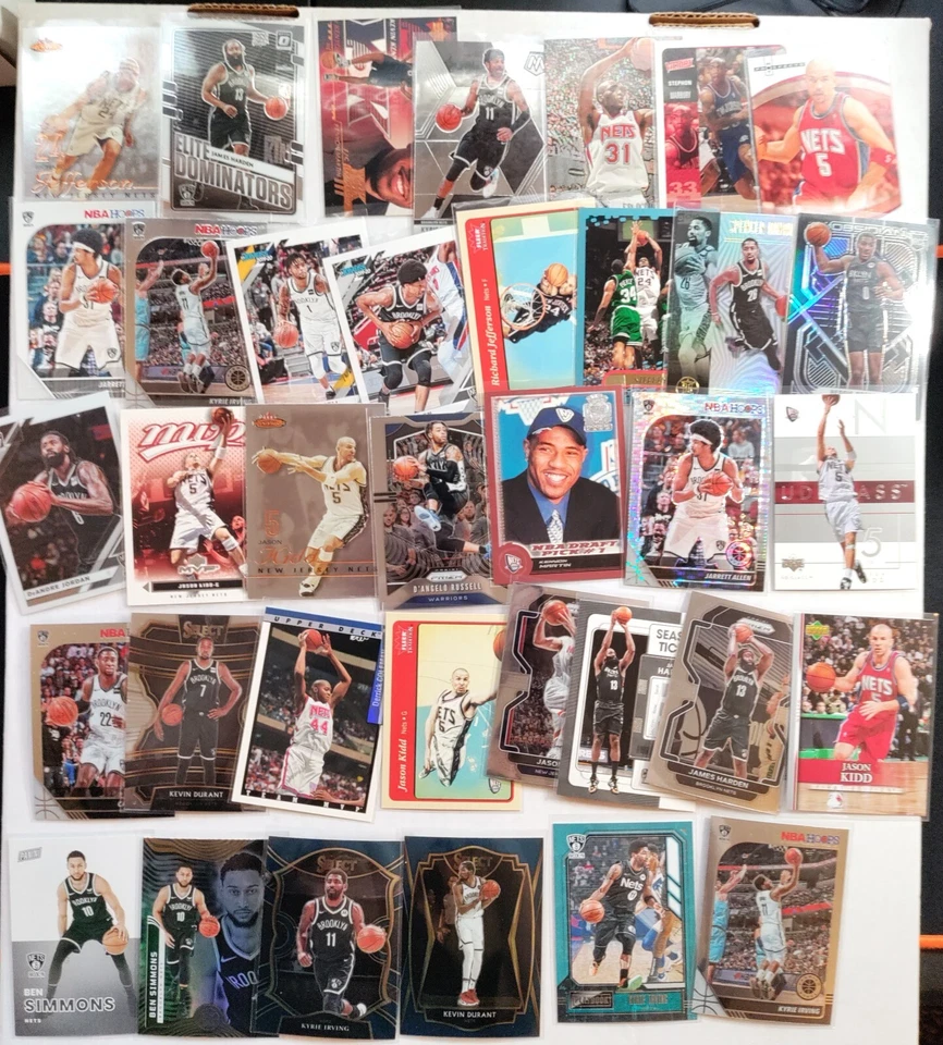 (160x) NETS Nueva Jersey / Brooklyn ENORME LOTE - Kyrie DURANT KIDD - PRIZM - Novato Foto 3 de 4