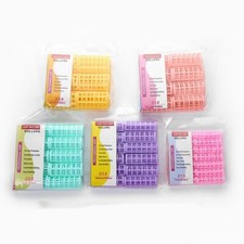 3 Packs Snap on Teeth Hair Rollers Hairdresser Styling Hair Curlers with Clamps