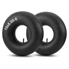 2 Pack 15x6.00-6 Inner Tubes TR13 Straight Valve Stem Rubber Lawn Mower 30 PSI