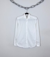 Suitsupply Men s White Button Up Dress Shirt Thomas Mason Egyptian Cotton 38/15
