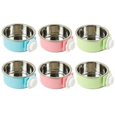 Crate Dog Bowl, Removable Stainless Steel Hanging Pet Cage Bowl Food Water ...