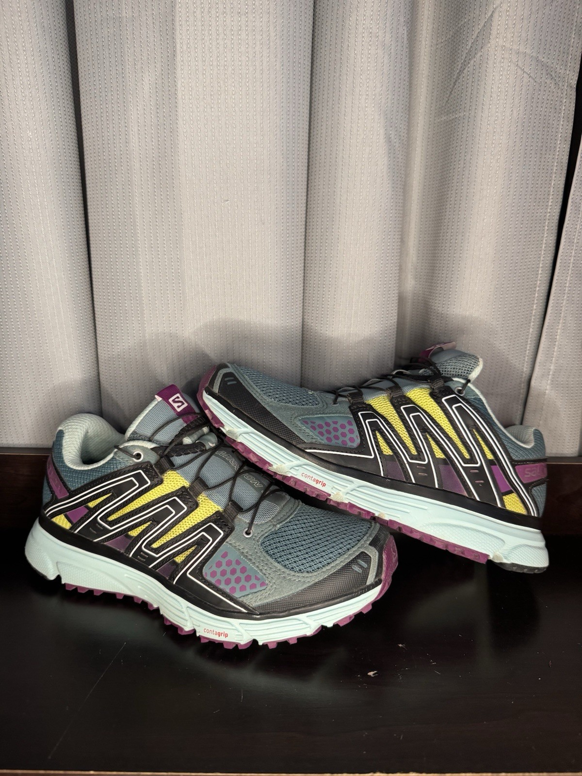 Scarpe da trekking Salomon X Mission 3 verde giallo trail donna taglia 6 5