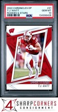 2022 PANINI CHRONICLES DRAFT PICKS ROOKIES & STARS #21 T.J. WATT POP 1 PSA 10