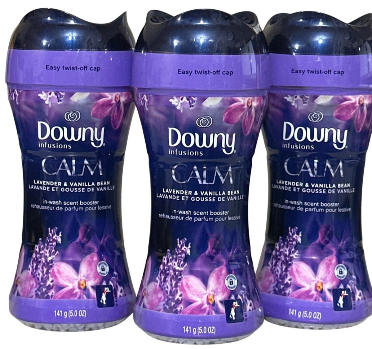 3- Downy Infusions Calm Lavender & Vanilla Bean In-Wash Scent Booster Beads 5 Oz