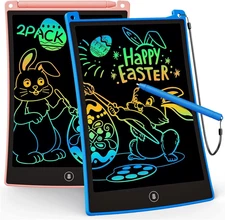 KOKODI 2 Pack LCD Writing Tablet for Kids, 8.5 Inch Colorful Doodle Board, Car T