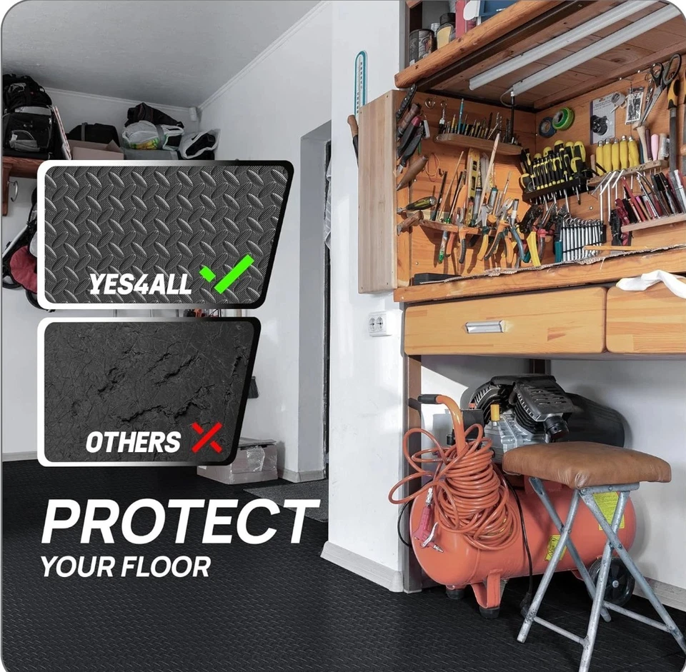 Tapetes de espuma para exercícios intertravados Yes4All com borda - 36 pés quadrados - Imagem 4 de 4