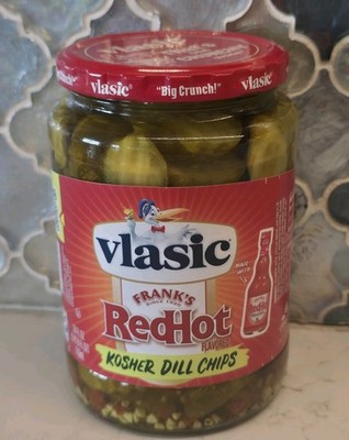 Vlasic Pickles Pickle Franks Red Hot Kosher Dill Chips 24 fl. Oz. Spicy