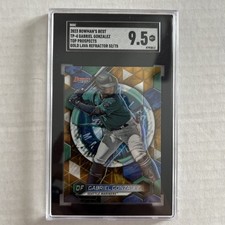 2023 Bowman's Best Gabriel Gonzalez #TP-4 Gold Lava Ref 52/75 Mariners - SGC 9.5