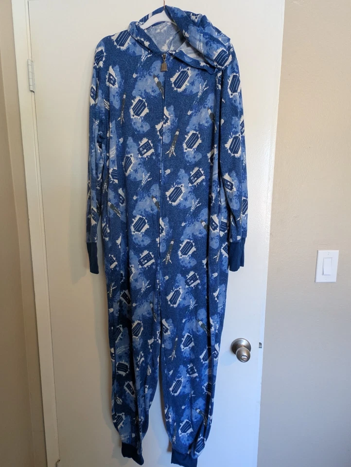 Doctor Who Tardis Galaxy Destornillador Adulto Una Pieza Con Capucha Pijama Juegos con disfraces L Foto 4 de 4