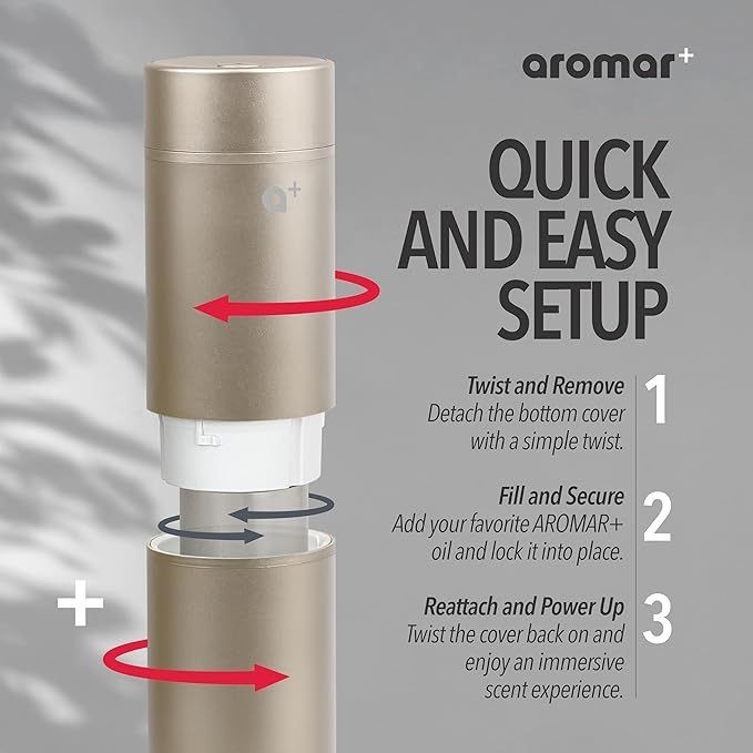 AROMAR Plus -Smart Waterless Essential Oil Diffuser:AIr Scent Include Scent