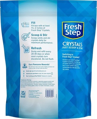 Fresh Step Crystal Cat Litter Lightweight with Long-Lasting Odor ControL 8LB NEW