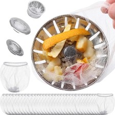 600pcs Kitchen Sink Strainer Mesh Bags, Disposable, Anti-Clogging, Elastic, Fits