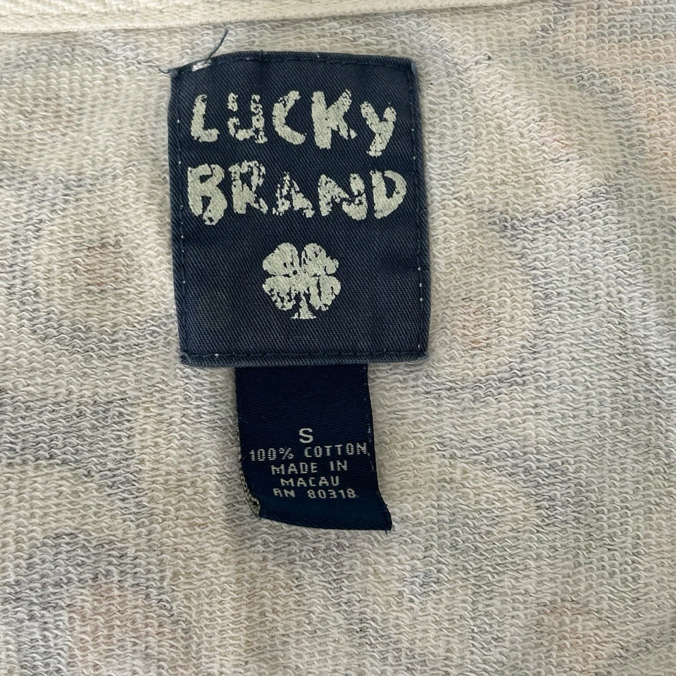 Lucky Brand Vintage Y2K Sweatshirt Size S Hoody Full Zip Groovy Retro - Image 4 of 4