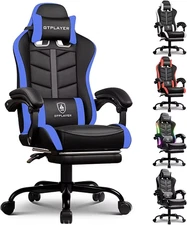 GTPLAYER Gaming Chair, Ergonomic Game Computer Chairs with Foot Rest for Adults,