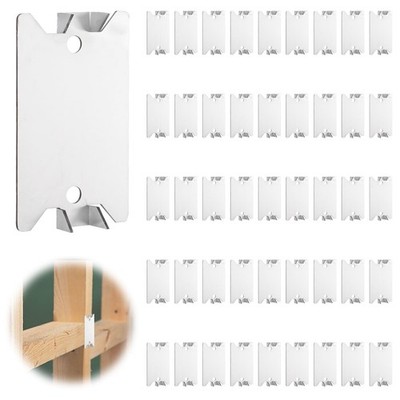 50 Pack Nail Plate for Wood Studs, Cable Wire Protector Plate, 1.5 x 2.5 Inch...