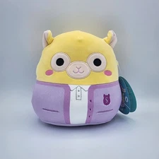 Jazware Squishmallows Lafi the Llama in School Cardigan 8 Inch New