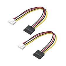 2Pack 4 Pin to SATA Female Hard Drive Power Adapter Cable Compatible with