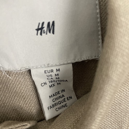 H&M Herren 100% Leinen Shacket Gr. M braun Sakko - Bild 2 von 6