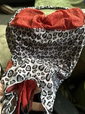 Seven Till Midnight, Leopard/red Sparkle Teri, Size M/L