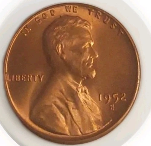 1952-S San Fran Mint Red Uncirculated UNC BU Lincoln 1 C Wheat Penny Free Post