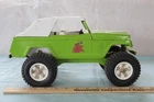 Vintage 1972 Pressed Steel Tonka Toys - Green "Stump Jumper " Jeepster
